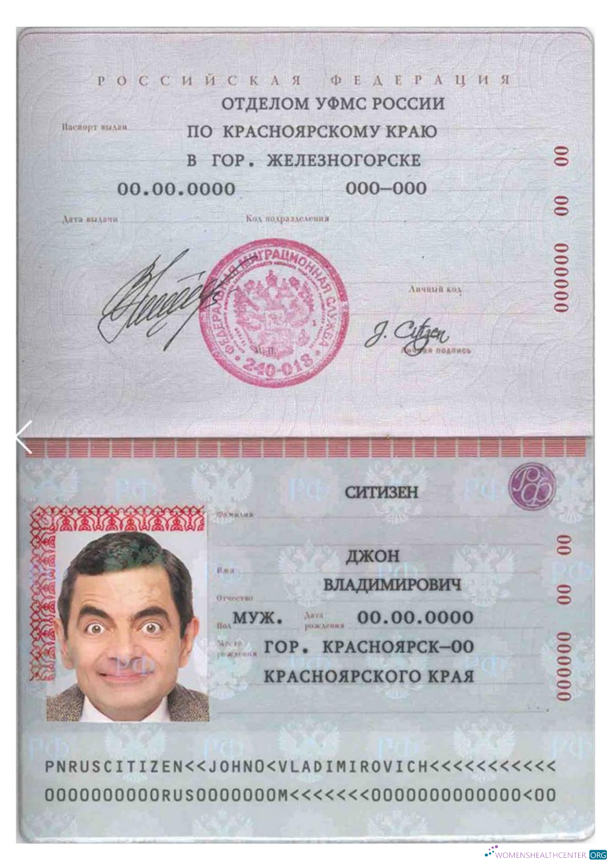 Download Russia Standard passport Photoshop template